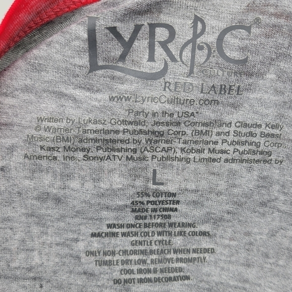 NWT Party in the USA Lyric Culture T-shirt Size L - Picture 8 of 11